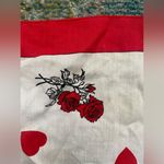 Vintage red roses heart square bandana Photo 3