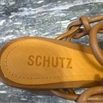 Schutz Nicky Mid Nappa Leather Sandals By  Size 7 Photo 3