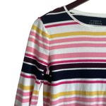 Talbots Tee Women Top MP Multicolor Stripe Lightweight Cotton Preppy Beachy Photo 3