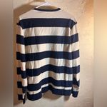 IZOD  Navy and White Striped Sweatshirt M loose fit rugby stripes M Photo 8