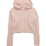 Aerie  Offline Cropped Ribbed Hooded Sweater Small Photo 0