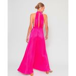L'IDEE Low Back Cinema Jumpsuit in Flamingo Medium New Womens Satin Dressy Pink Photo 10