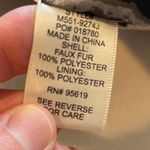 John Paul Richard  Faux Fur Vest Sleeveless Coat Womens M Glam Dressy Coffee Photo 10