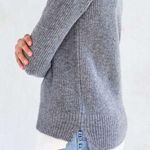 Unif Women's Gray Ribbed Waffle Knit Pullover Acrylic Blend Sweater Size Small Photo 2