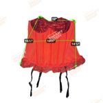 Size Large Red Bow Sequin Corset w/ Garter Clasps NWT Photo 2