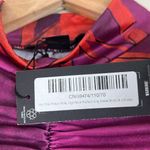 Pretty Little Thing  NWT Hot Pink Printed Slinky High Neck Ruched Long Sleeve Dress Photo 5