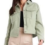 Joie  mint green soft fleece button front jacket - medium Photo 0