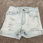 American Eagle Light wash Ripped Jean Shorts 0 Photo 0