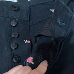 PacSun Nwt  Rose Embroidered Black High Waisted Straight Leg Jeans 23 Photo 5