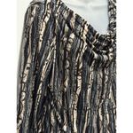 Laura Ashley  Black White Lagenlook Tunic Medium 3/4 Sleeve Beige Striped Office Photo 1