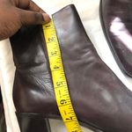Y2K Gianni Bini Brown genuine leather square toe chunky platform ankle chelsea boots booties #grunge Photo 2