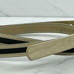 Loft Ann Taylor Skinny Faux Suede Belt Silver Buckle Medium (M) β¨ Photo 2
