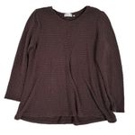 Habitat Clothes to Live in Shirt Womens M Brown Waffle Textured V Neck Lagenlook Photo 0