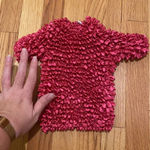 Popcorn vintage 90s Y2K bubble‎ shirt in pink one size fits all Photo 2