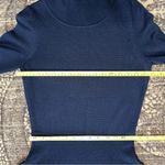 Vineyard Vines  Size S Navy Blue Cream Skater Hem Stripe Turtleneck Sweater Dress Photo 7