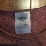 ECHT  Burgundy and Black Long Sleeve Crop Top Size Medium Photo 1