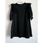 Umgee  Dress Women's Small French Terry Rag Raw Ruffle Sleeve Hem Whimsical Photo 3