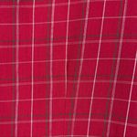 Hunt Club blouse women's 12 red plaid button front lurex long sleeve shirt Photo 4