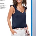 CAbi  Handi Cami Tank Top Ruffle Sleeve Navy Blue Size medium Photo 1