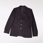 Vintage Stanley Blacker Wool Blazer Black Gold Crest Buttons Size 14 Size M Photo 7