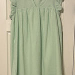 Umgee  Green Gingham Ruffle Dress Photo 0