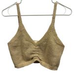 Debut Dreamers By  Tan Knit Halter Top Cropped Tank Sleeveless Small to Medium Photo 3