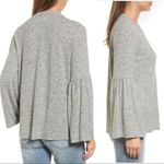 Gibson  Gray Knit Crewneck Bell Sleeve Sweater M Photo 1