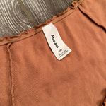 Abound  size XXS organic cotton stretchy ribbed dress brown/tan EUC Photo 1