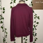 PINK - Victoria's Secret VS PINK Maroon Loose Fitting Quarter Zip Photo 4