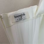 House Of CB  Loretta Ivory‎ Satin Strapless Dress white corset midi NWOT size S Photo 3