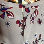 Banana Republic  FLORAL DROP WAIST TSHIRT DRESS GRAY RED BLUE PURPLE SIZE 8 Photo 10