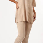 Petal and Pup  Silvie Short Sleeve‎ Knitted Set Beige XS/S Photo 0