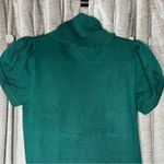 Pink Rose  Green Short Sleeve Turtleneck Tunic Sweater Size Large Photo 9