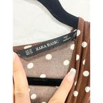 ZARA  Pretty Woman Polka Dot Surplice V-Neck Mini Shift Dress Brown/White Size XS Photo 1