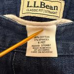 L.L.Bean Women Classic Fit Straight Aline Vintage Pleated Denim Skirt -6 petite Photo 4