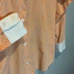 Gretchen Scott Pique All Day Pinstripe Button Down Blouse Photo 3