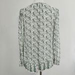 Lucky Brand  Green Multi Border Print Paisley Blouse Size Small Photo 4