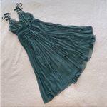Lulus  Never A Dull Moment Emerald Green Tie-Strap Pleated Midi Dress Photo 6