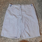 EP Pro Golf Shorts Striped Blue White Button Accent Size 10 Photo 0