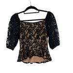 Adelyn Rae Black Lace Top Lined Womens Size Medium Feminine Classy Side Zip Photo 1