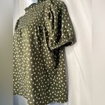 Loft Green Boxy Blouse with Peter Pan Collar(822) Photo 3