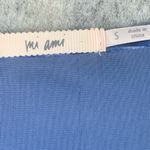 Francesca's‎ Mi Ami Dress Sz S Dark Blue Velvety Mini Wrap Dress Long Sleeve Photo 4