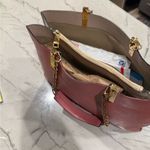 Chloé Tri Color Carey Leather Tote Bag in Cream, Pink, Black Gold Hardware Photo 7