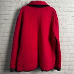 Michael Simon New York ladies quilted red coat size XL cricket detail pockets Photo 4