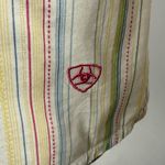 Ariat  Maureen Pearl Snap Stripe Long Sleeve Shirt in White Multi Size‎ Medium Photo 2