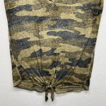Lucky Brand  Camouflage Burnout Lightweight Tie Front Womens Top Size Medium Photo 3