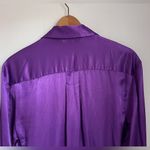 ZARA Purple Satin Effect Wrap Shirt Dress NEW Mini Size Small Blogger Fav Night Photo 11