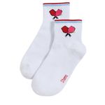 STEMS bundle of TWO crew socks 1)Golf Lettuce Edge 2) pickleball racket socks White Photo 4