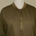 Hinge  women’s small‎ olive green bomber jacket Photo 1