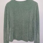 Vintage Womens Grannycore Sweater Large Knit Pullover Floral Embroidery Fuzzy Photo 5